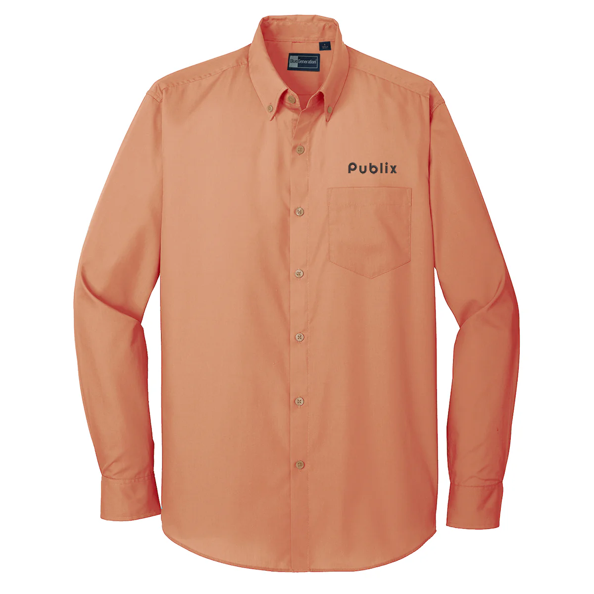 Blue Generation Superblend Poplin Men's Shirt With Bone Buttons - Two Color Options - Image 2