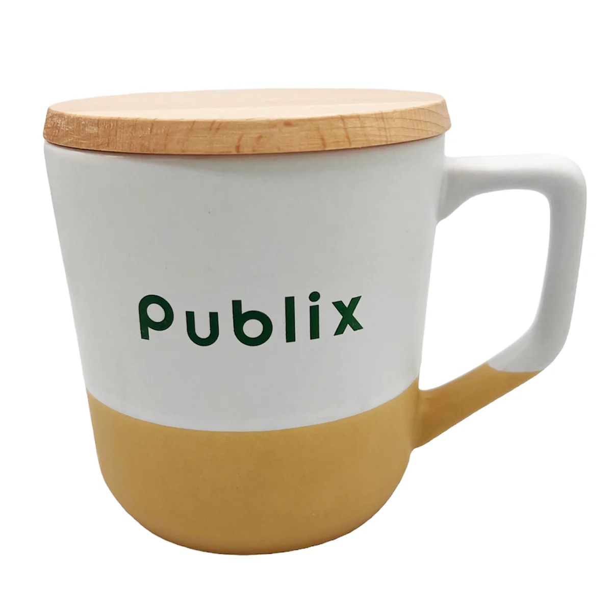 Boston Ceramic Mug With Wood Lid, 16.5oz