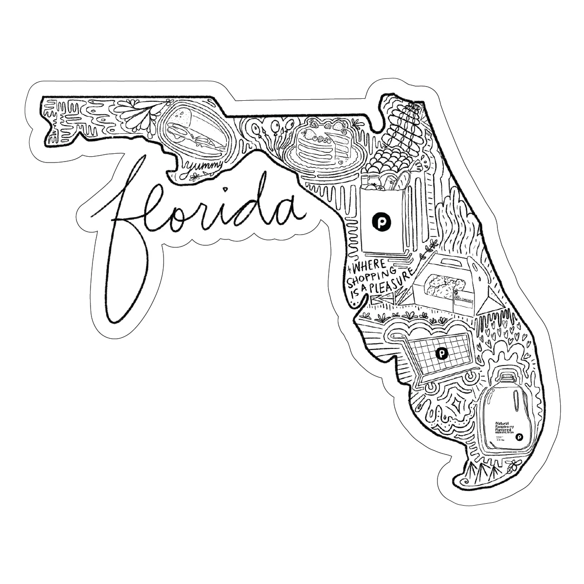 Publix State Stickers